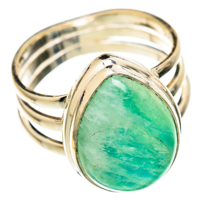 Green Moonstone Rings handcrafted by Ana Silver Co - RING103201