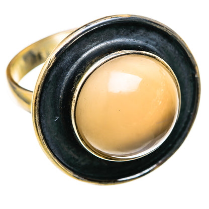 Peach Moonstone Rings handcrafted by Ana Silver Co - RING103204 - Photo 2