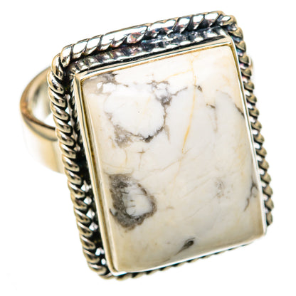 Howlite Rings handcrafted by Ana Silver Co - RING103213 - Photo 2