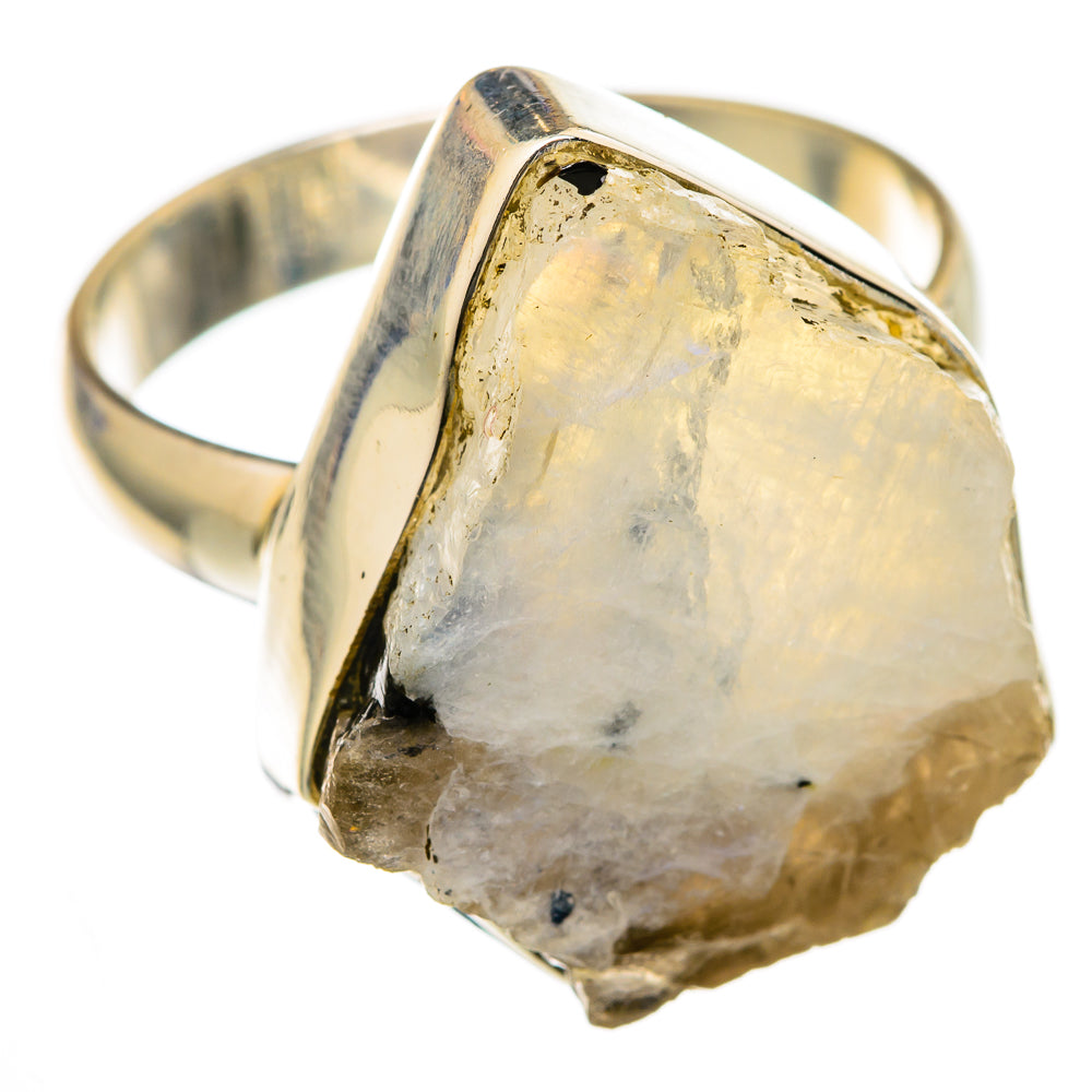 Rainbow Moonstone Rings handcrafted by Ana Silver Co - RING103214 - Photo 2