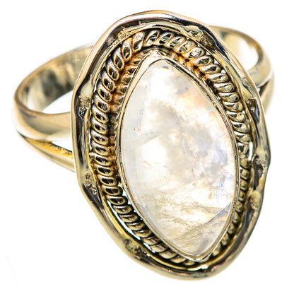 Rainbow Moonstone Rings handcrafted by Ana Silver Co - RING103216 - Photo 2