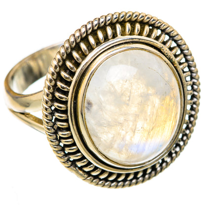 Rainbow Moonstone Rings handcrafted by Ana Silver Co - RING103217 - Photo 2