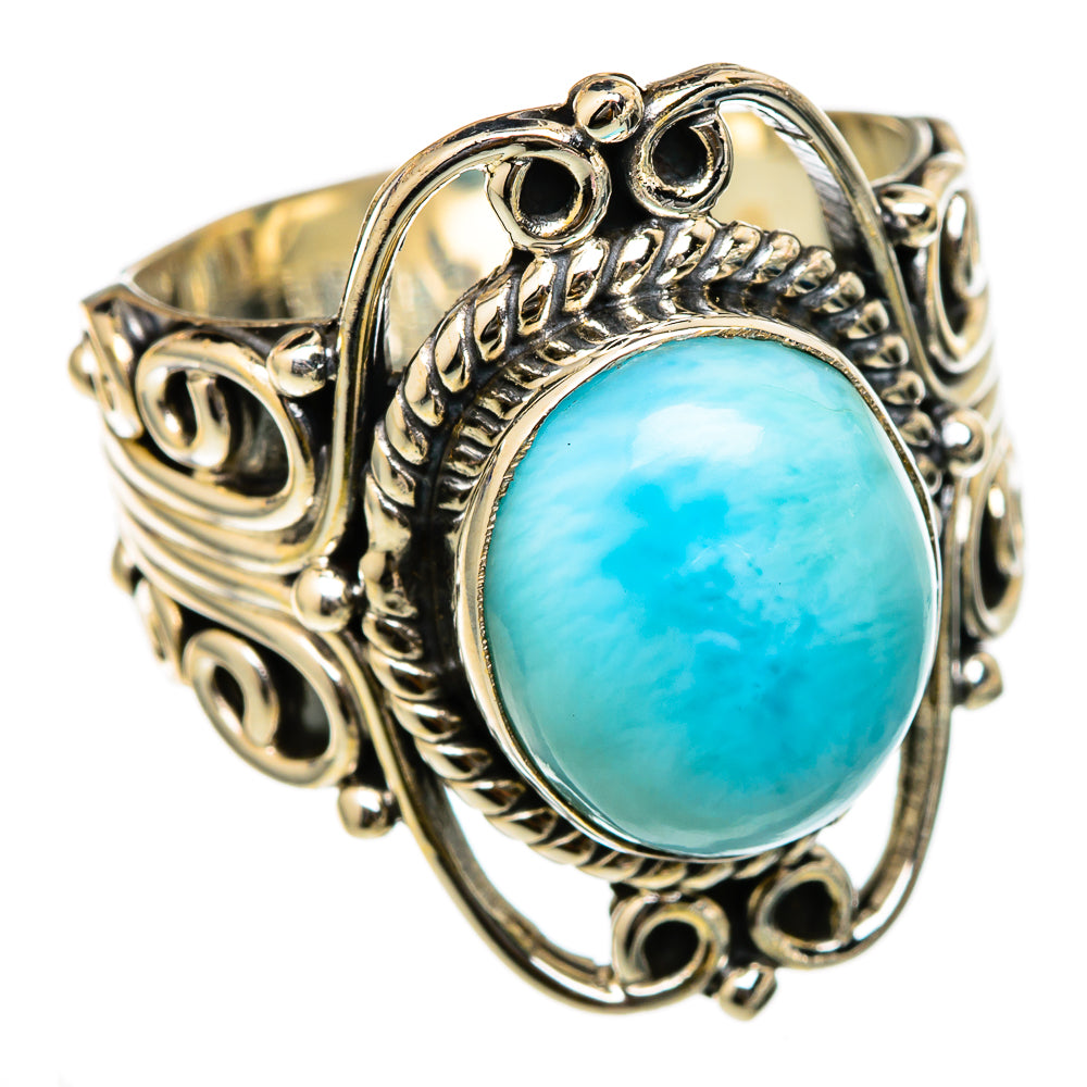 Larimar Rings handcrafted by Ana Silver Co - RING103223 - Photo 2