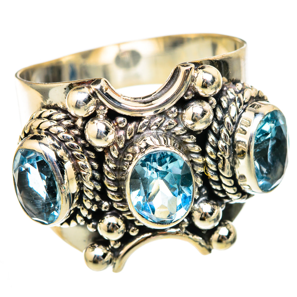 Blue Topaz Rings handcrafted by Ana Silver Co - RING103225 - Photo 2