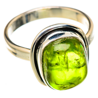 Green Tourmaline Rings handcrafted by Ana Silver Co - RING103227