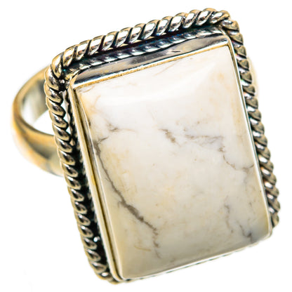 Howlite Rings handcrafted by Ana Silver Co - RING103241 - Photo 2