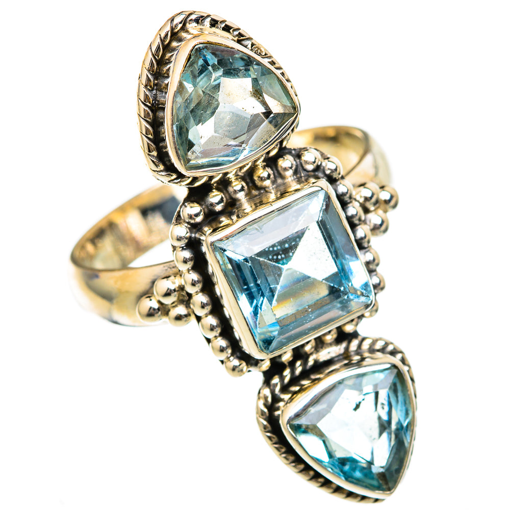 Blue Topaz Rings handcrafted by Ana Silver Co - RING103247 - Photo 2