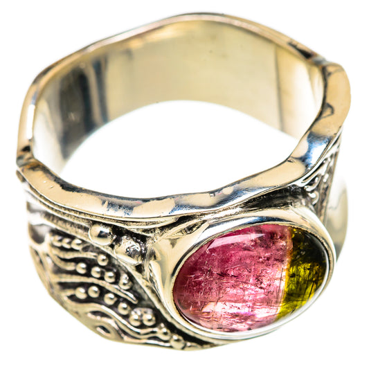 Watermelon Tourmaline Rings handcrafted by Ana Silver Co - RING103254