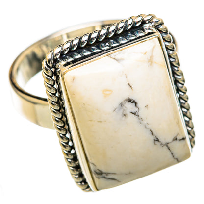 Howlite Rings handcrafted by Ana Silver Co - RING103263 - Photo 2