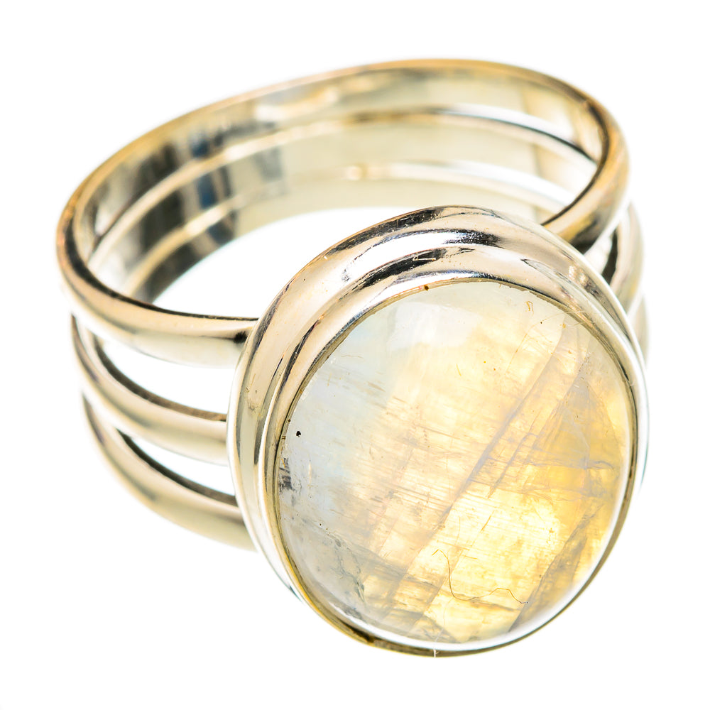 Rainbow Moonstone Rings handcrafted by Ana Silver Co - RING103264 - Photo 2