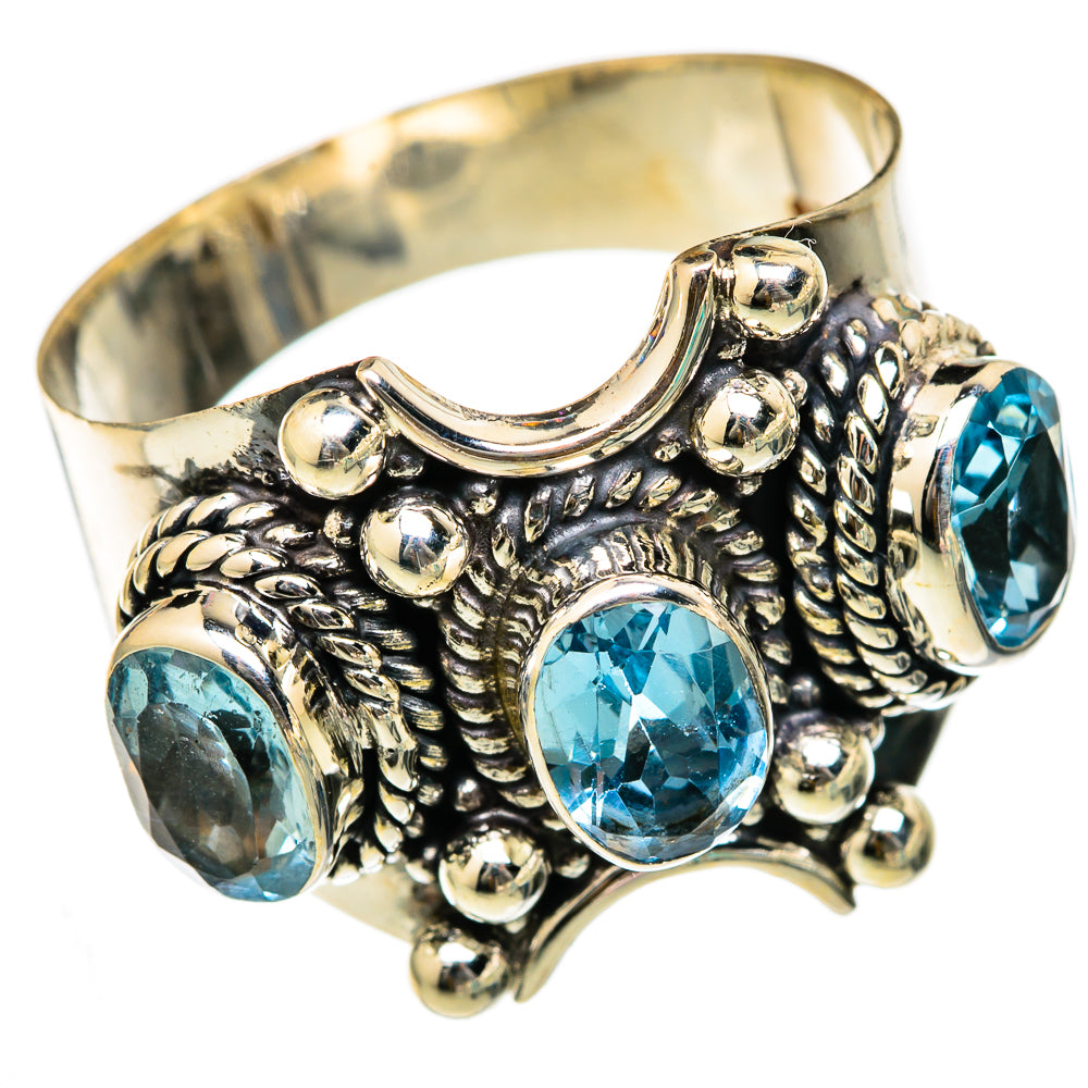 Blue Topaz Rings handcrafted by Ana Silver Co - RING103269 - Photo 2