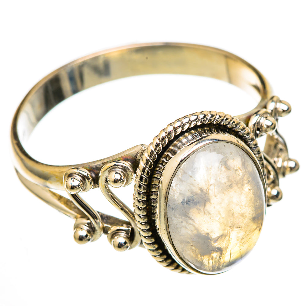Rainbow Moonstone Rings handcrafted by Ana Silver Co - RING103280 - Photo 2