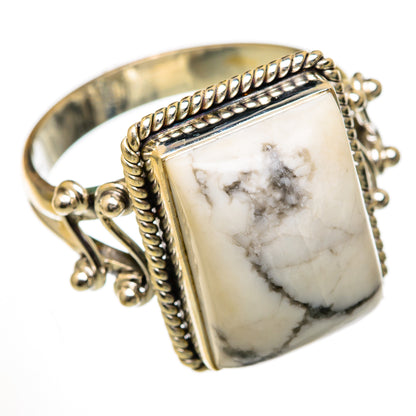Howlite Rings handcrafted by Ana Silver Co - RING103281 - Photo 2