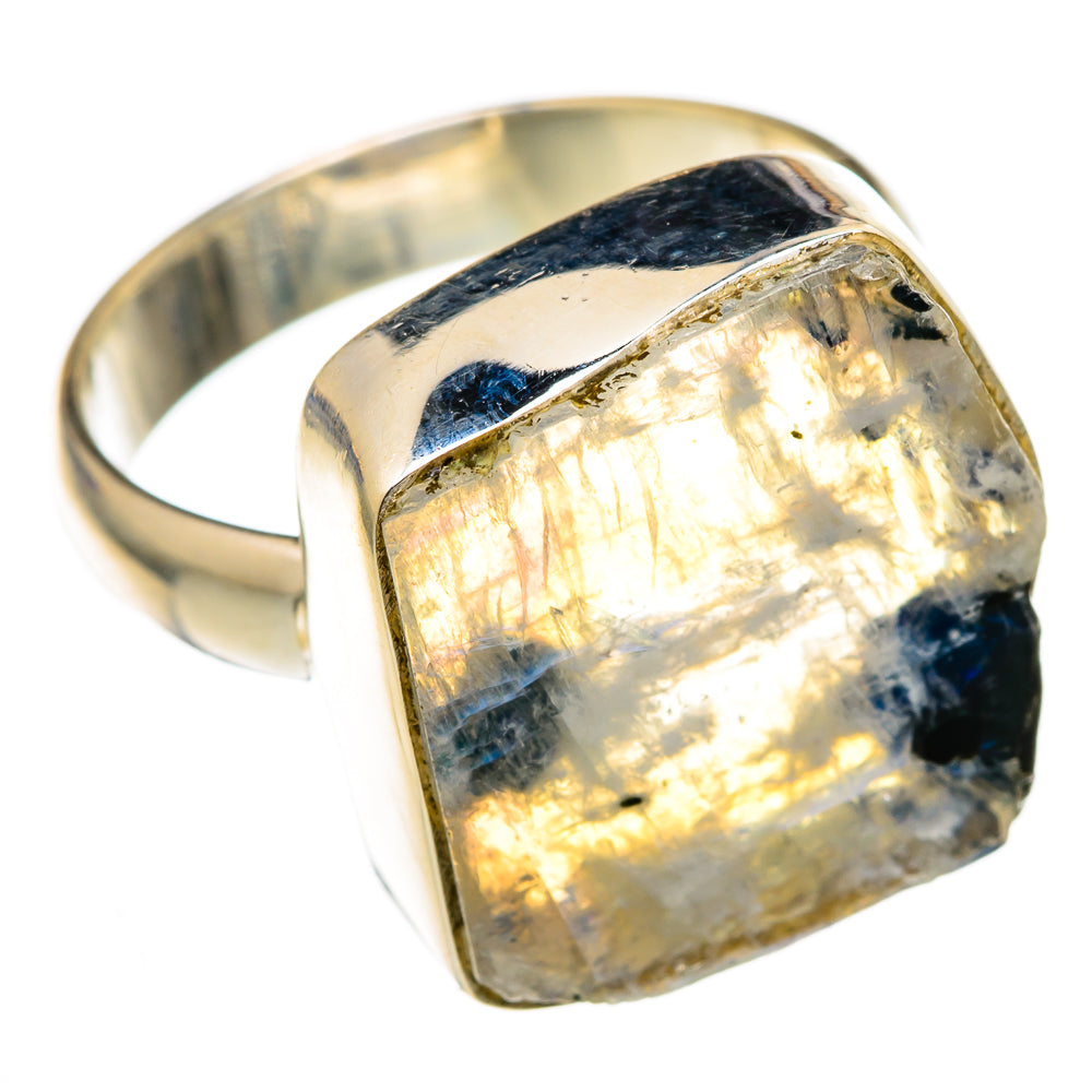 Rainbow Moonstone Rings handcrafted by Ana Silver Co - RING103284 - Photo 2