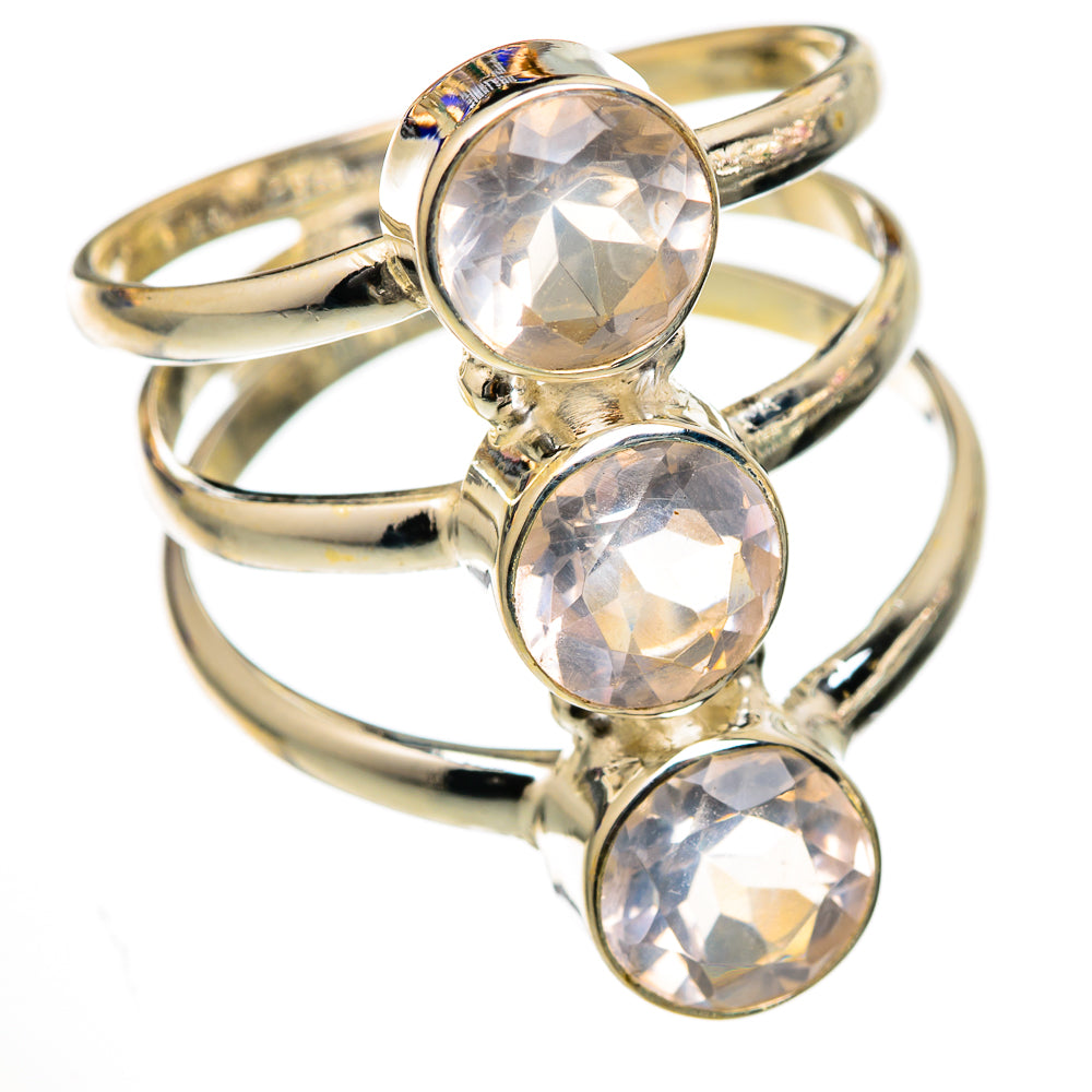 Rose Quartz Rings handcrafted by Ana Silver Co - RING103294