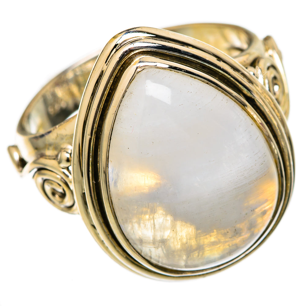Rainbow Moonstone Rings handcrafted by Ana Silver Co - RING103303 - Photo 2