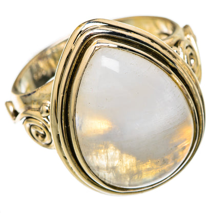 Rainbow Moonstone Rings handcrafted by Ana Silver Co - RING103303 - Photo 2