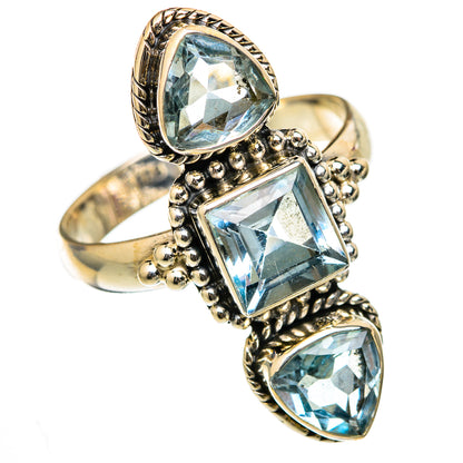 Blue Topaz Rings handcrafted by Ana Silver Co - RING103308 - Photo 2