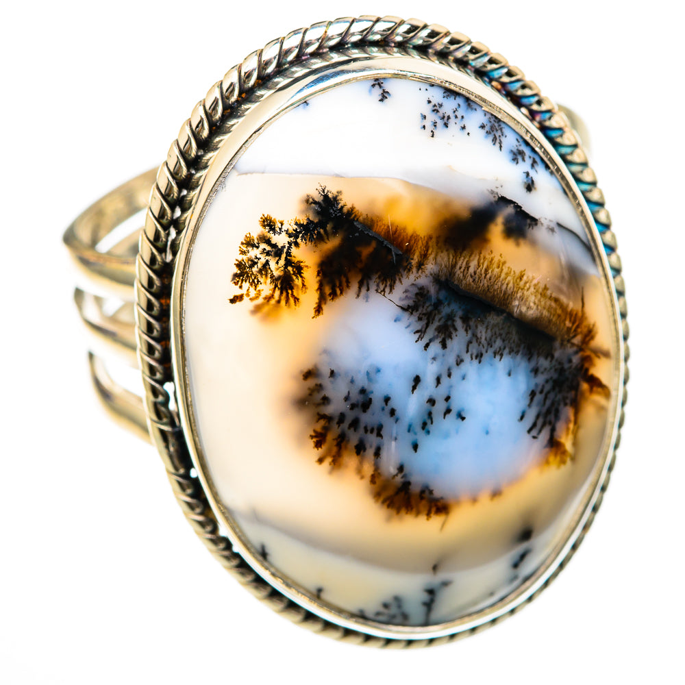Dendritic Opal Rings handcrafted by Ana Silver Co - RING103323