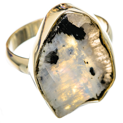 Rainbow Moonstone Rings handcrafted by Ana Silver Co - RING103325
