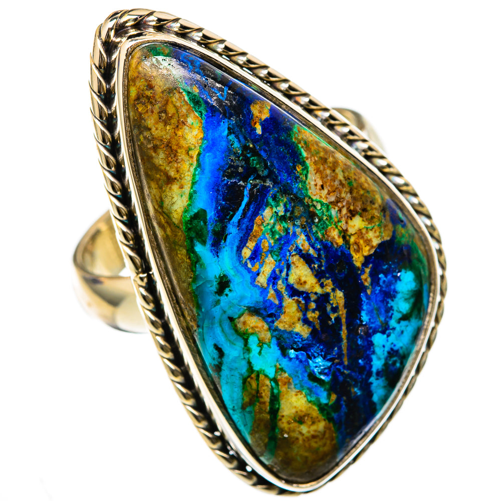 Azurite Malachite Rings handcrafted by Ana Silver Co - RING103328 - Photo 2