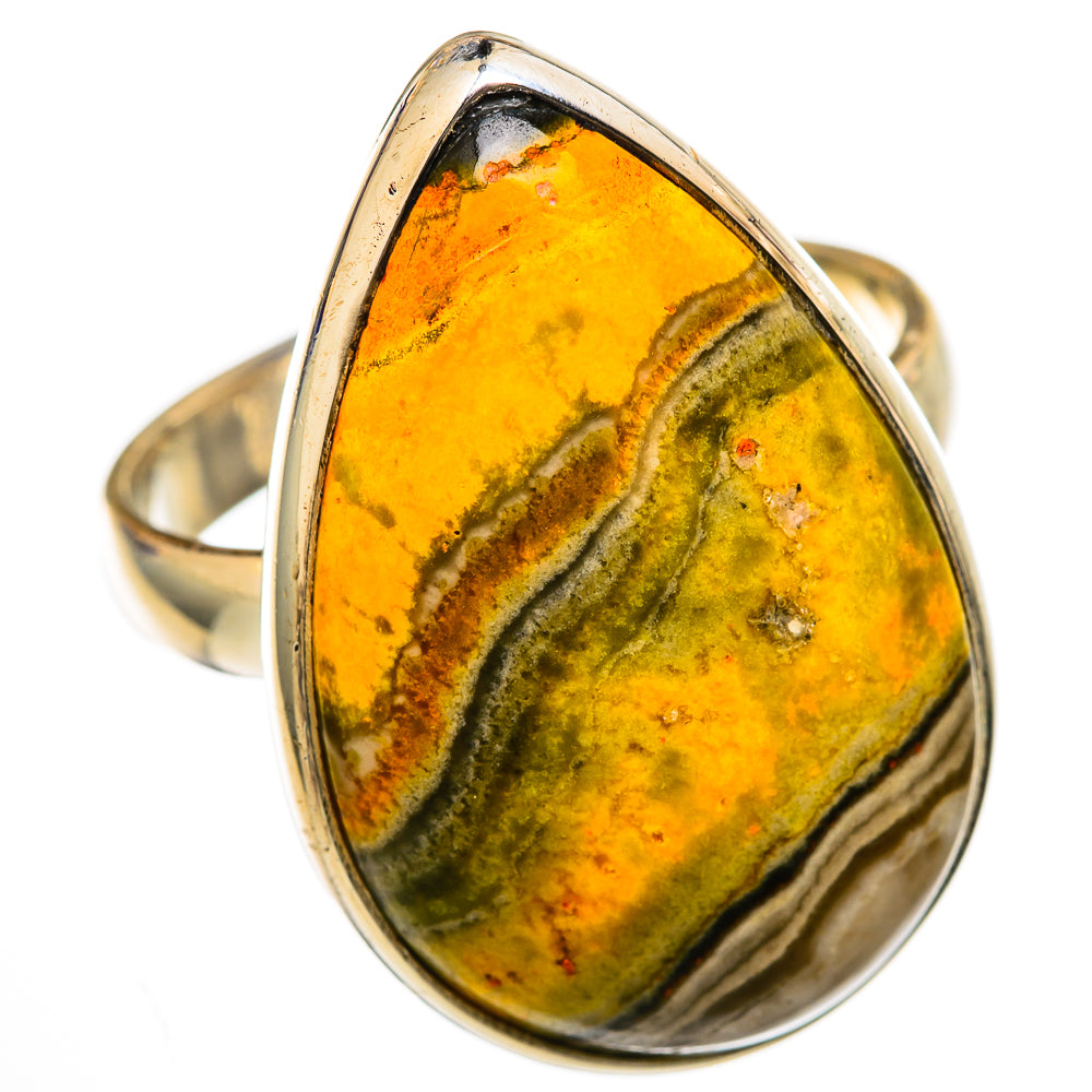 Bumble Bee Jasper Rings handcrafted by Ana Silver Co - RING103332 - Photo 2