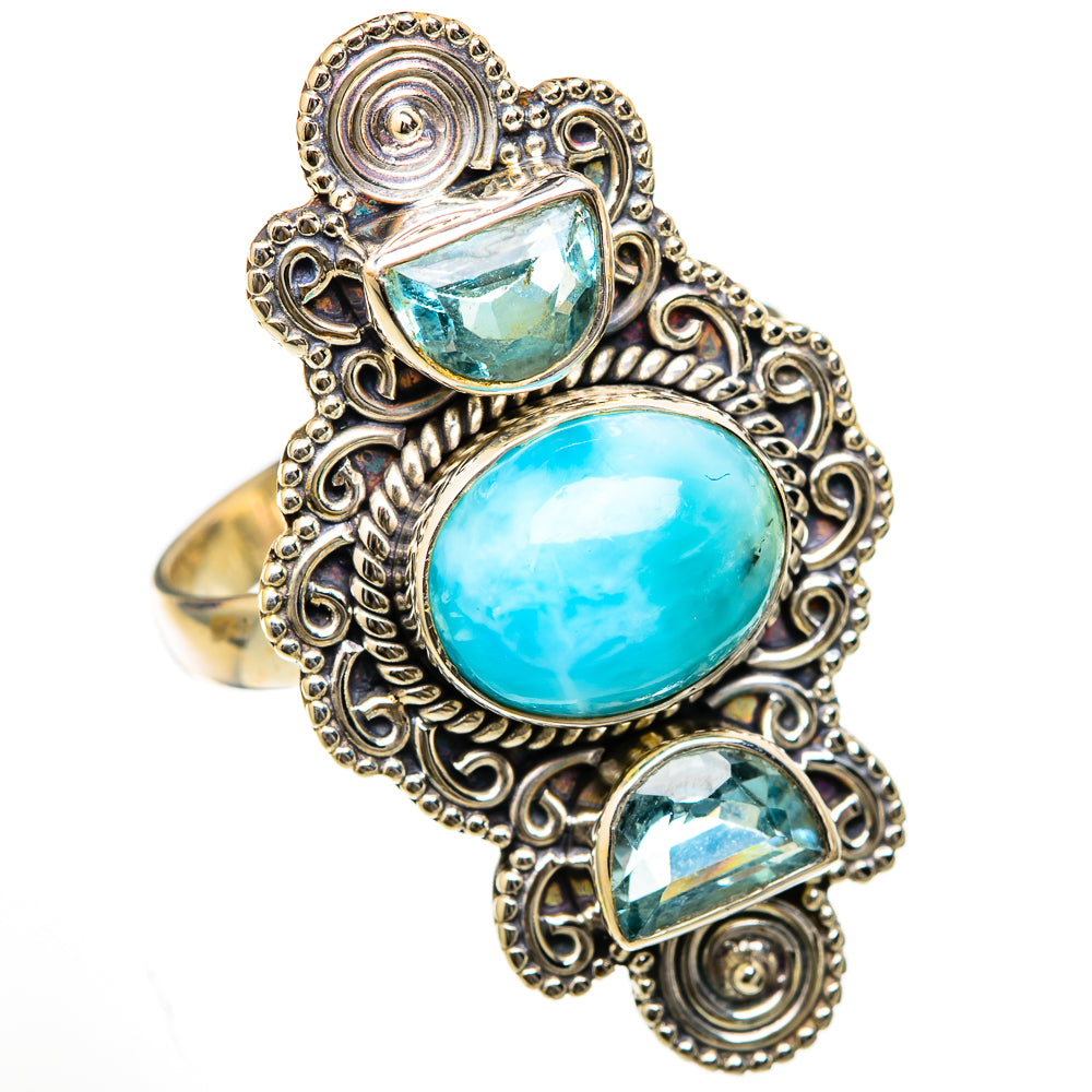 Larimar Rings handcrafted by Ana Silver Co - RING103336 - Photo 2