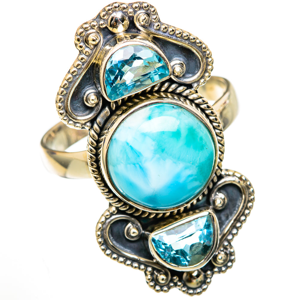 Larimar Rings handcrafted by Ana Silver Co - RING103339 - Photo 2