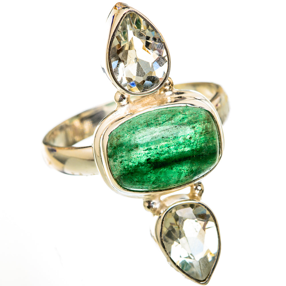 Green Aventurine Rings handcrafted by Ana Silver Co - RING103348 - Photo 2