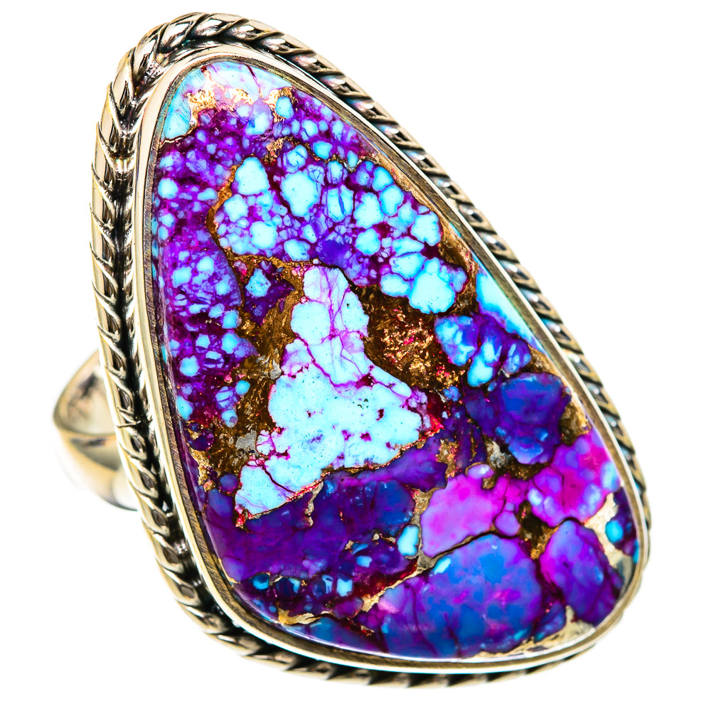 Purple Copper Turquoise Rings handcrafted by Ana Silver Co - RING103365