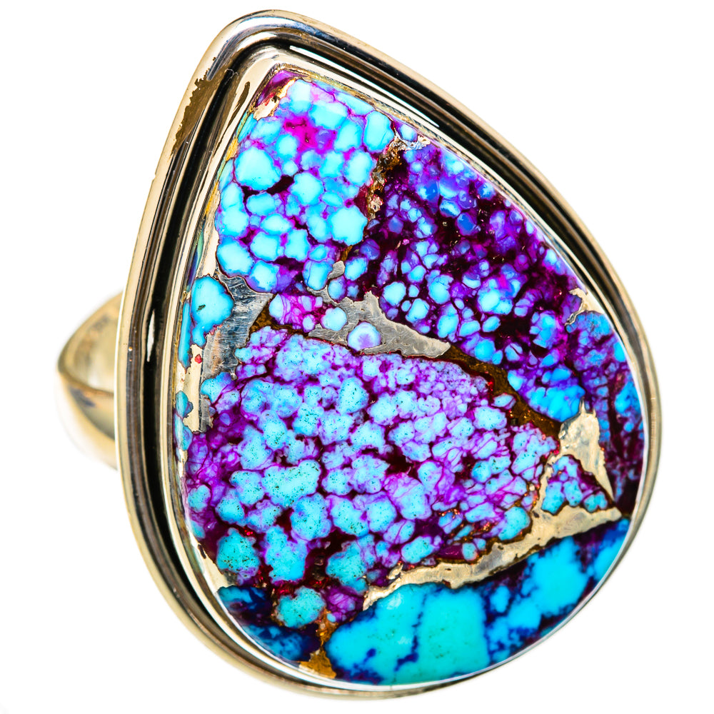 Purple Copper Turquoise Rings handcrafted by Ana Silver Co - RING103371