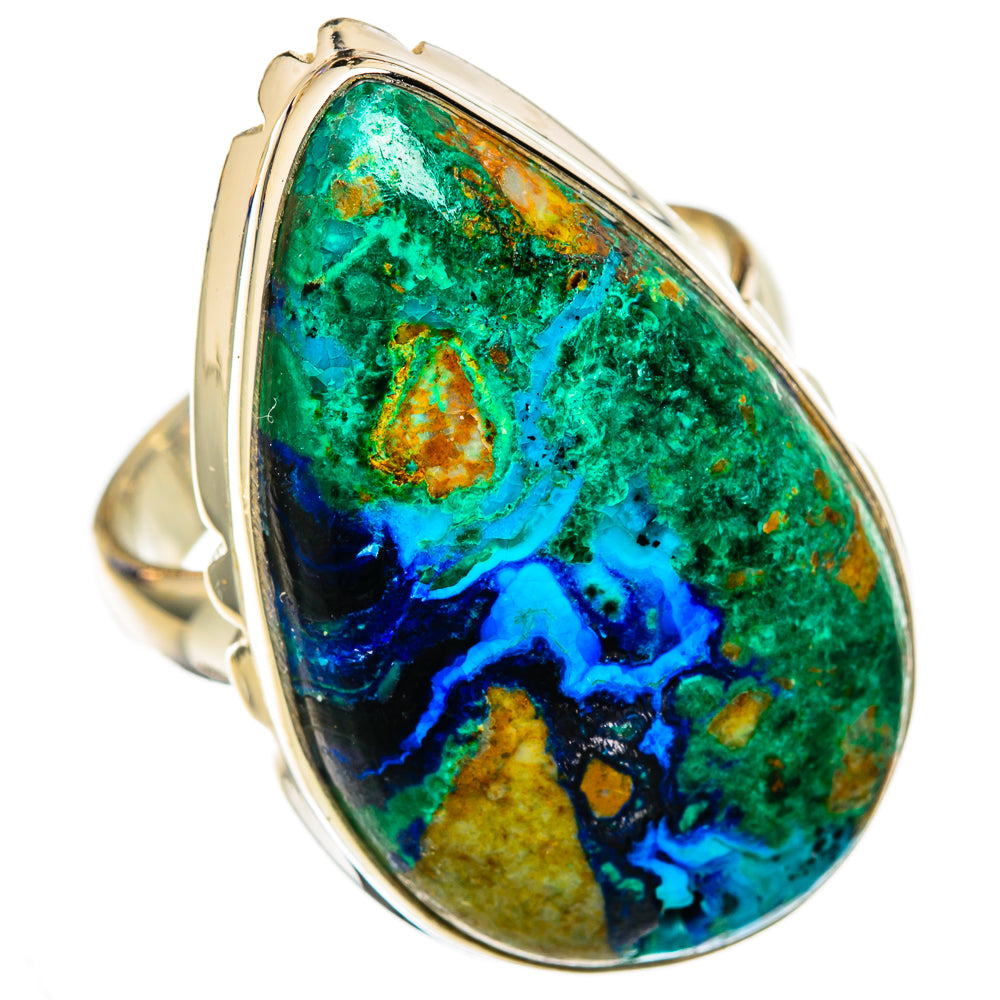 Azurite Malachite Rings handcrafted by Ana Silver Co - RING103378
