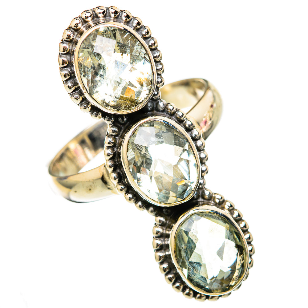 Green Amethyst Rings handcrafted by Ana Silver Co - RING103394