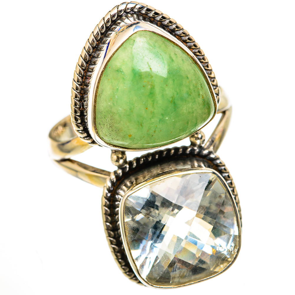 Green Aventurine Rings handcrafted by Ana Silver Co - RING103397 - Photo 2