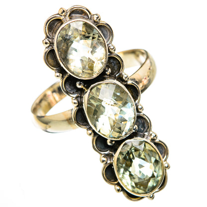 Green Amethyst Rings handcrafted by Ana Silver Co - RING103399