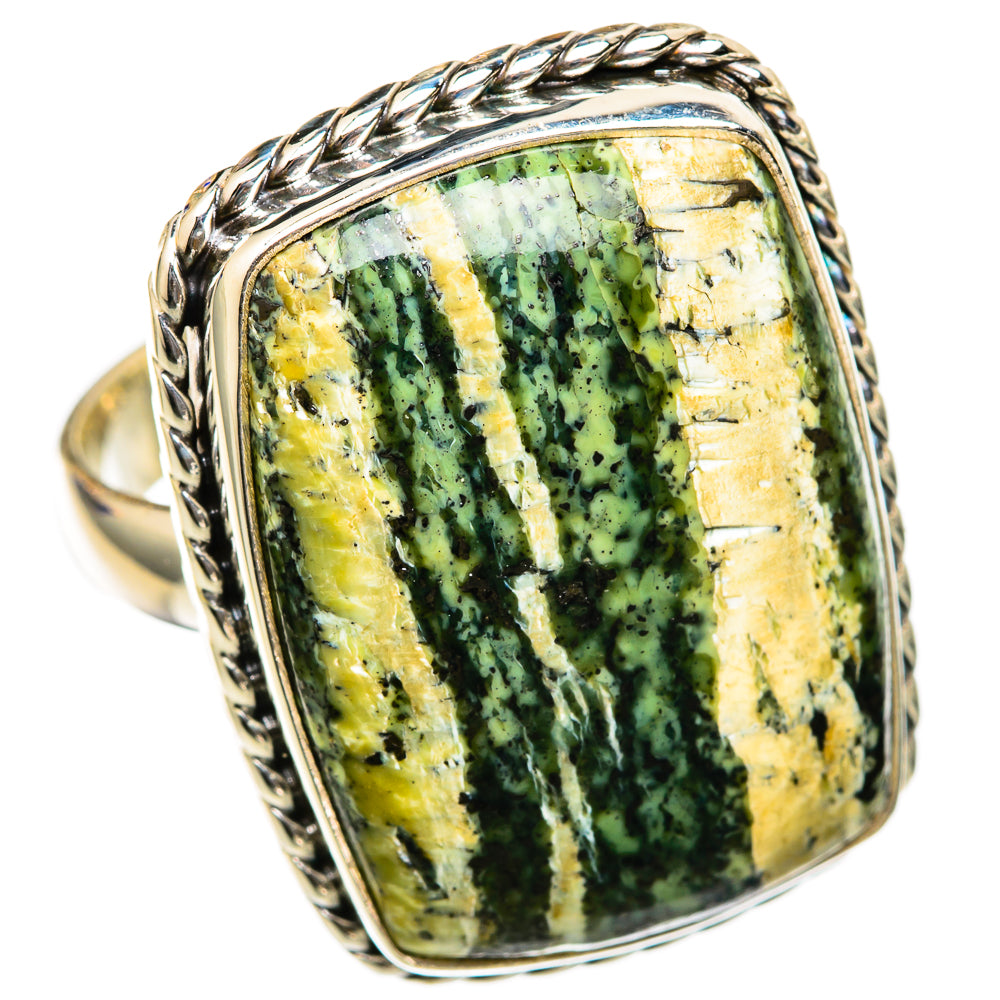 Lizard Jasper Rings handcrafted by Ana Silver Co - RING103401 - Photo 2