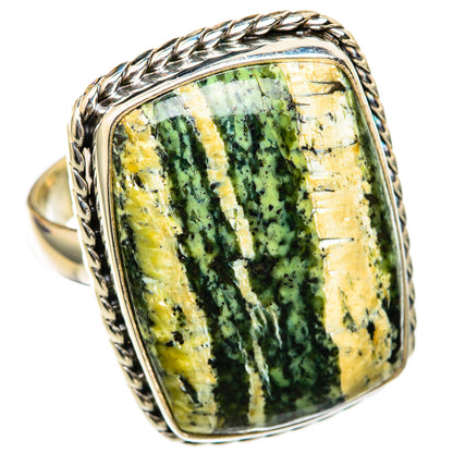 Lizard Jasper Rings handcrafted by Ana Silver Co - RING103401 - Photo 2
