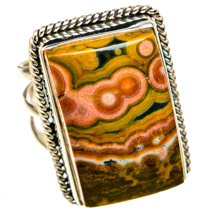 Ocean Jasper Rings handcrafted by Ana Silver Co - RING103402 - Photo 2