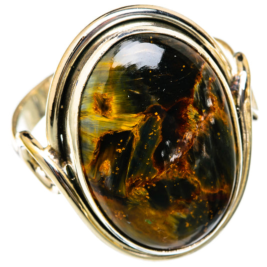 Golden Pietersite Rings handcrafted by Ana Silver Co - RING103422 - Photo 2