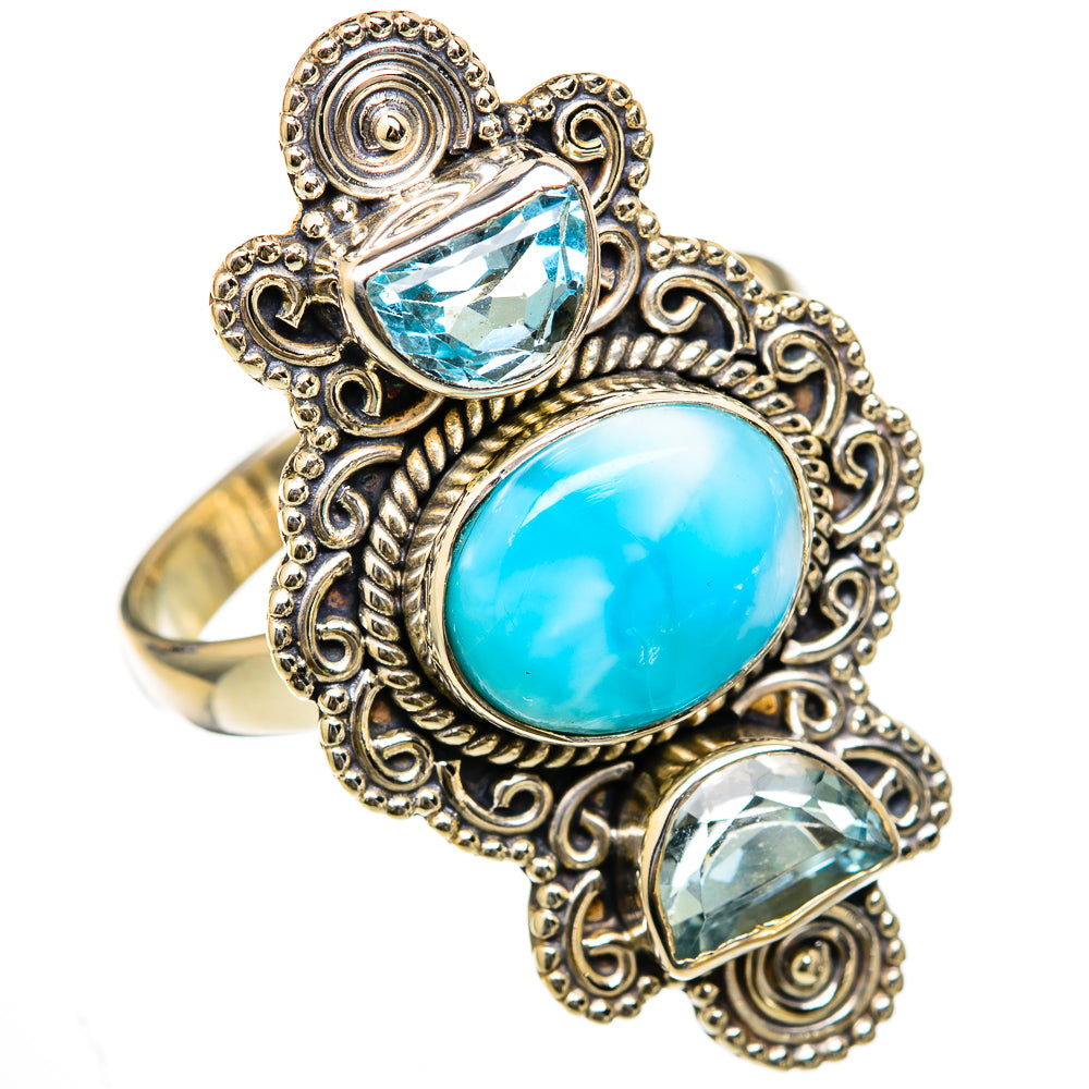 Larimar Rings handcrafted by Ana Silver Co - RING103433 - Photo 2
