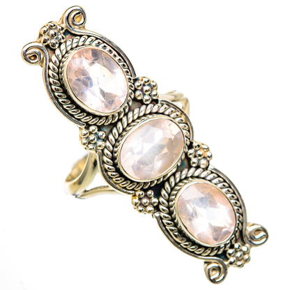 Rose Quartz Rings handcrafted by Ana Silver Co - RING103446 - Photo 2