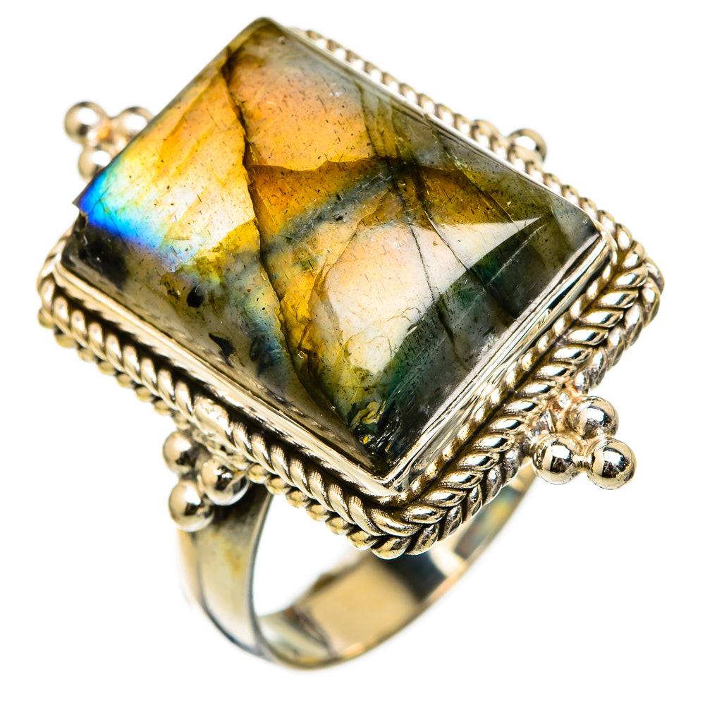 Labradorite Rings handcrafted by Ana Silver Co - RING103461