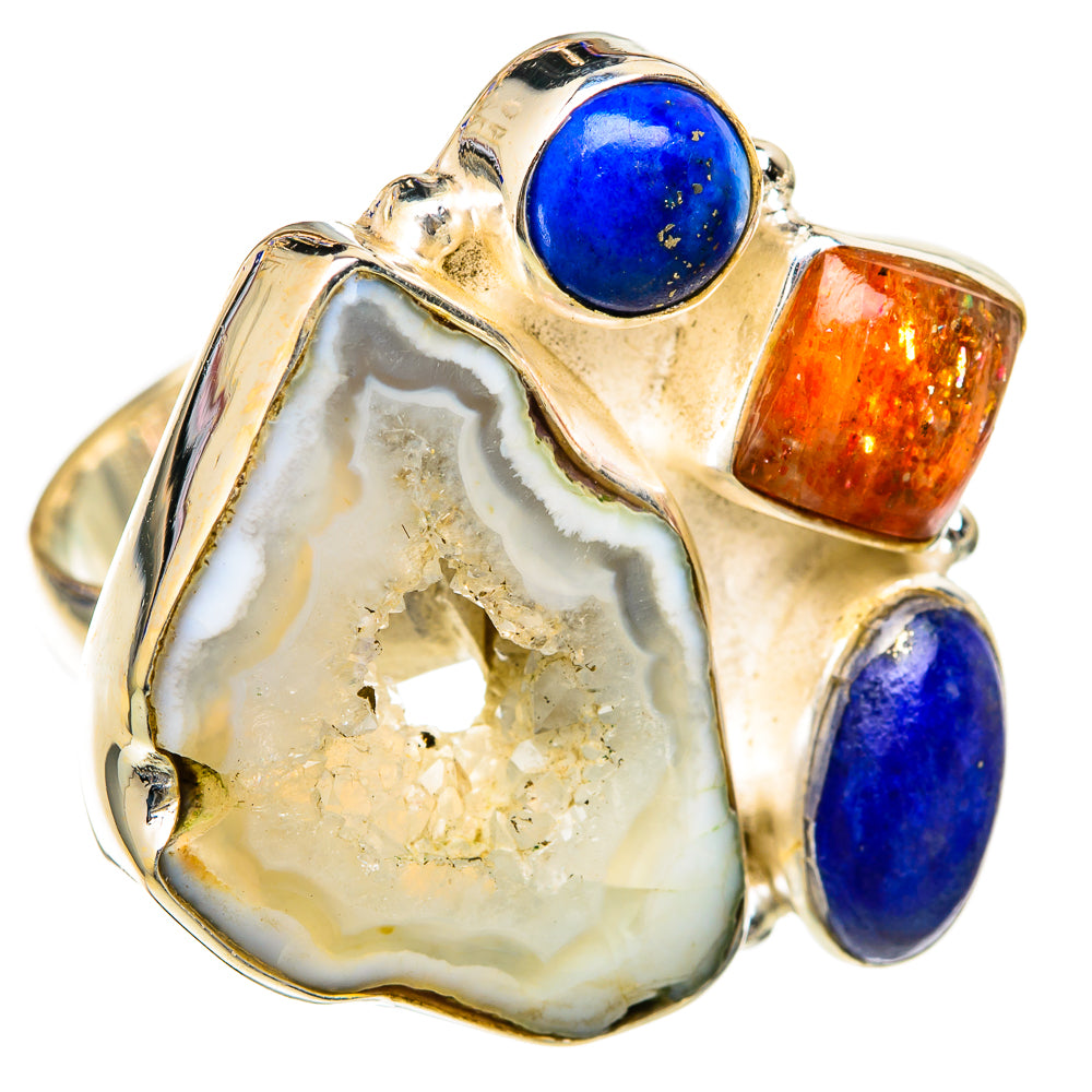 White Geode Slice Rings handcrafted by Ana Silver Co - RING103462 - Photo 2