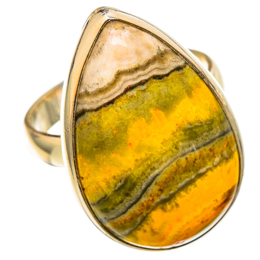 Bumble Bee Jasper Rings handcrafted by Ana Silver Co - RING103463