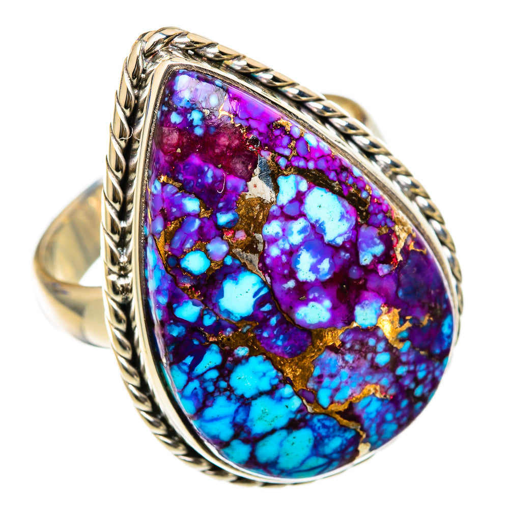 Purple Copper Turquoise Rings handcrafted by Ana Silver Co - RING103482