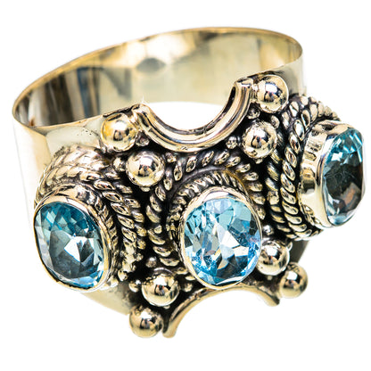 Blue Topaz Rings handcrafted by Ana Silver Co - RING103485