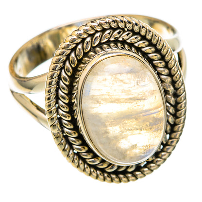 Rainbow Moonstone Rings handcrafted by Ana Silver Co - RING103503 - Photo 2