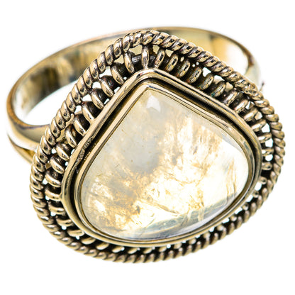 Rainbow Moonstone Rings handcrafted by Ana Silver Co - RING103505