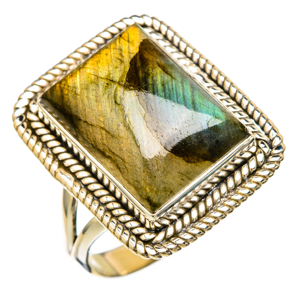 Labradorite Rings handcrafted by Ana Silver Co - RING103506 - Photo 2