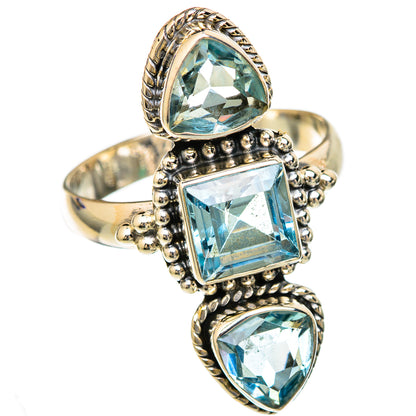 Blue Topaz Rings handcrafted by Ana Silver Co - RING103515 - Photo 2